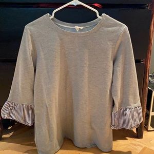 Top with flared sleeves